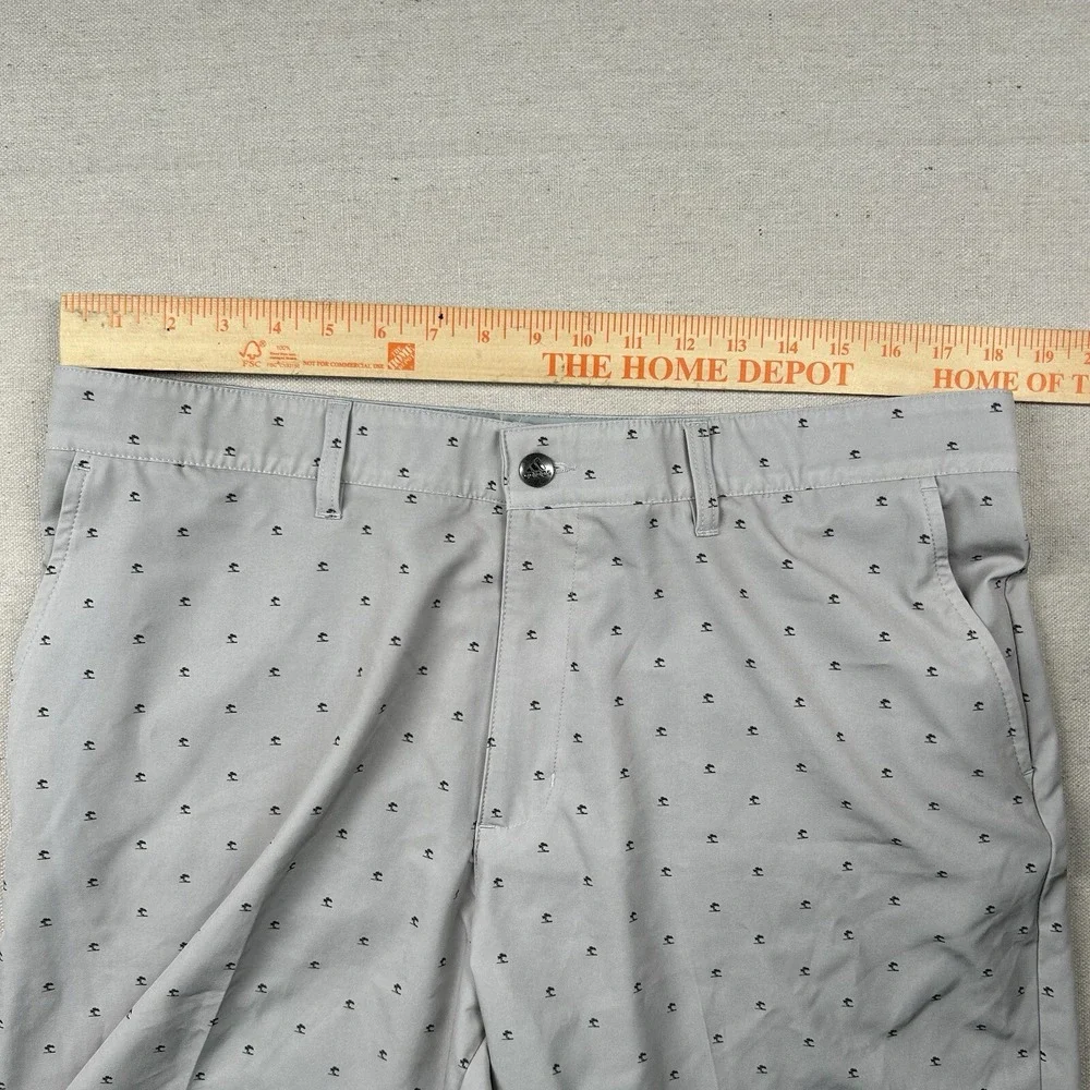 Adidas Golf Shorts Mens 38 Performance Stretch Grippy Waist All Over Print Trees